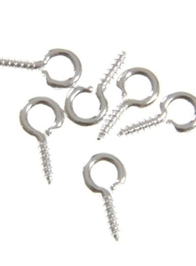 100 screw establishment fimo rod 10mm - Silver