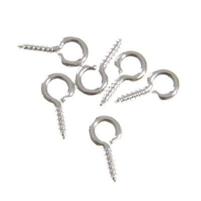 100 screw establishment fimo rod 10mm - Silver