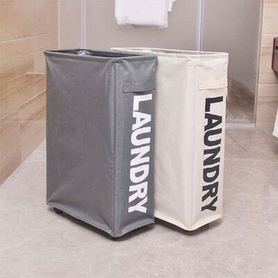 Laundry Basket With Wheels Foldable Dirty Clothes Storage