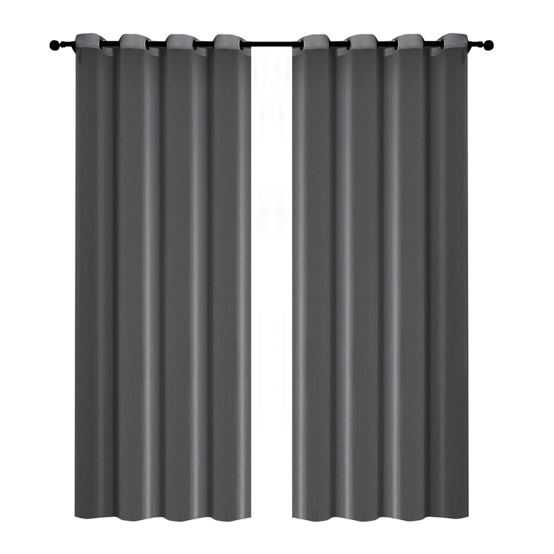 Festnight 2PCS 225*140cm Solid Color Curtains Polyester
