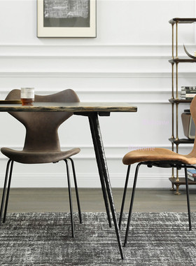 Retro Dining Chair Simulation Leather Dining Chairs Nordic