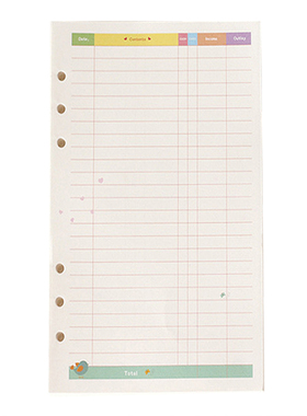 A6 colorful diary refills spiral replace loose leaf statione