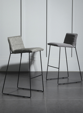 Customized Nordic Bar Chairs Wrought Iron High Stool
