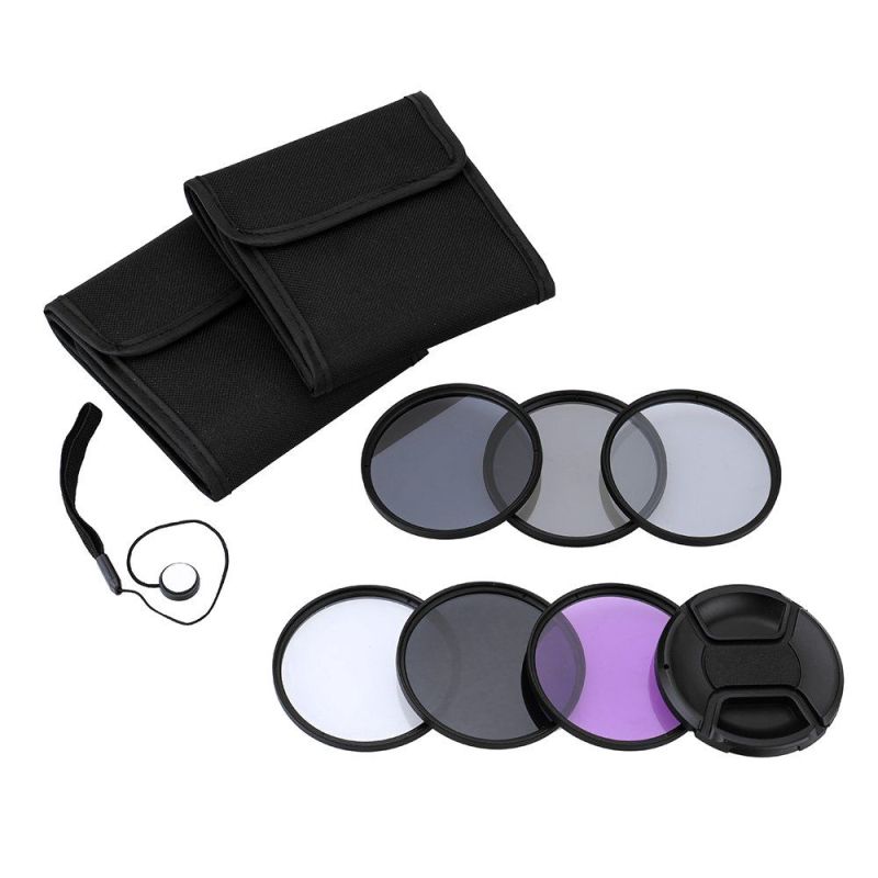 52mm UV + CPL + FLD + Neutral Density ND (ND2 ND4 ND8 Filter