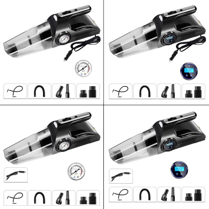 2021 New 4 in 1 Car Tire Inflator Vacuum cleaner Digital Sc