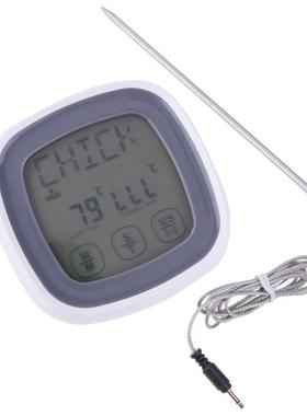 Meat Screen Oven Thermometer With Alarm Clock Food Probe BBQ