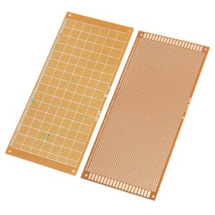 2pcs DIY FR4 Prototype Solderable PCB Circuit Board 10x22cm