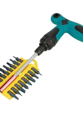 17pcs T Grip Stretchable Ratchet Bits Set Ratchet Wrench Bit
