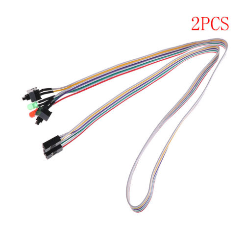 2pcs PC Power Switch Button 65cm Cable Desktop Motherboard P