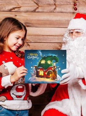 Vintage 2022 Wall Calendar DIY 24 Days Christmas Countdown