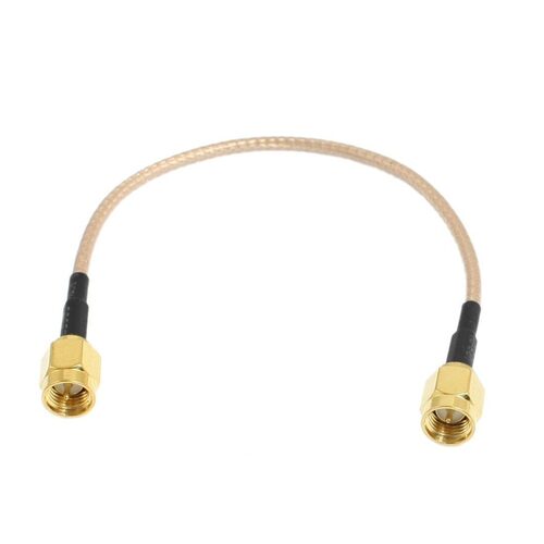 50cm SMA Male to SMA Male RG316D Double shield silver Extens