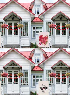 Wedding Party Engagement Flag Garden Flag Heart Flag Day