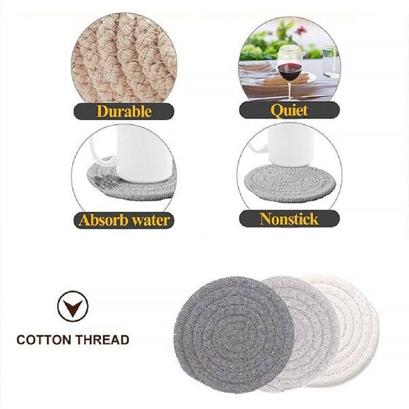 coasters durable absorb drops reuse thickened design