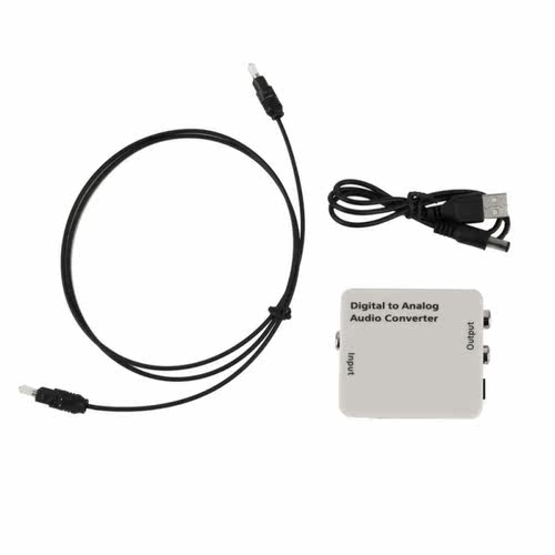 Optical Toslink Coax to Analog R/L/RCA Audio Signal Converte