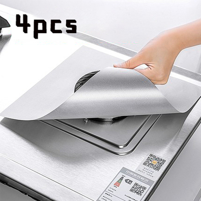 4pcs Gas Stove Protectors Cooker Cover Liner Clean Mat Pad