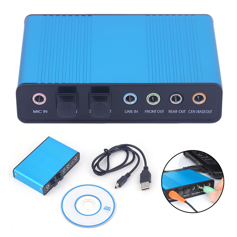 External Sound Card USB 6 Channels 5.1/7.1 Surround Adapter