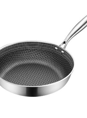 Frying Pans 304 Stainless Steel Skillet Wok Pan Induction