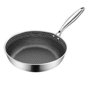 Frying Pans 304 Stainless Steel Skillet Wok Pan Induction