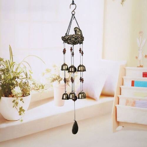 Bird's Nest Wind Chimes Outdoor Indoor Metal Pipe Wind