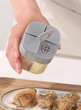 4 Cavity Transparent Spice Jar Set Salt And Pepper