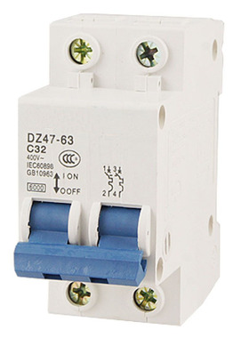 DZ47-63 C32 AC 400V 32A 6000A 2 Poles DIN Rail Mount Miniatu