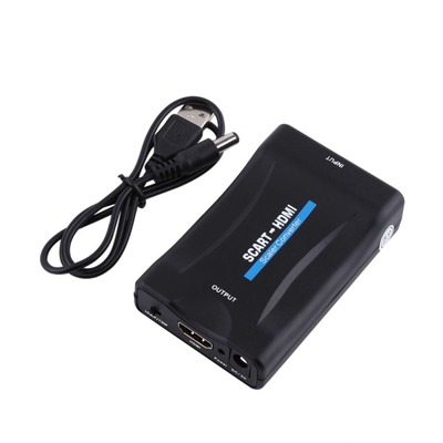 720P 1080P Scart to HDMI Video Converter Scaler Adapter With