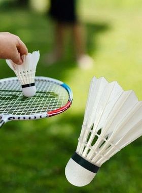 12Pcs/Barrel Gooses Feather Shuttlecocks Straight Hair