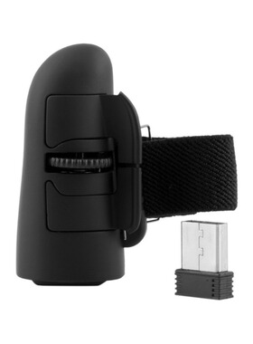 black 2.4GHz USB Finger Rings Optical Mouse 1200Dpi For PC L