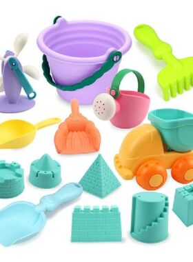 Beach Toys with Watering Pot Shovel Bucket 14Pcs/Pack