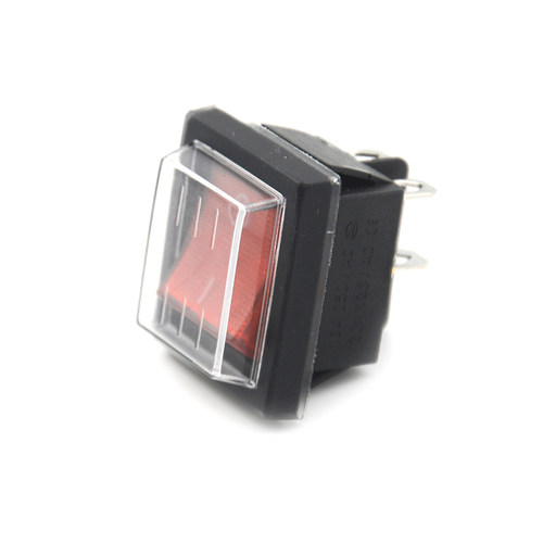 16A 250V AC / 20A 125V AC Red Button Rocker Switch With 4 Pl