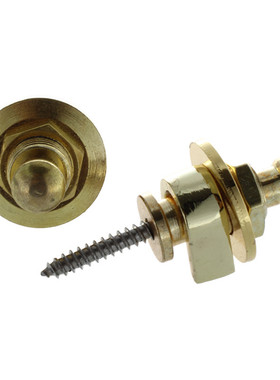 2X Gold Head Chrome Skidproof Belt Buttons Strap Lock for Gu