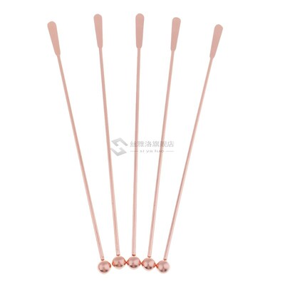 5Pcs 7.5inch 304Stainless Steel Bar Stirrer Cocktail Swizzle