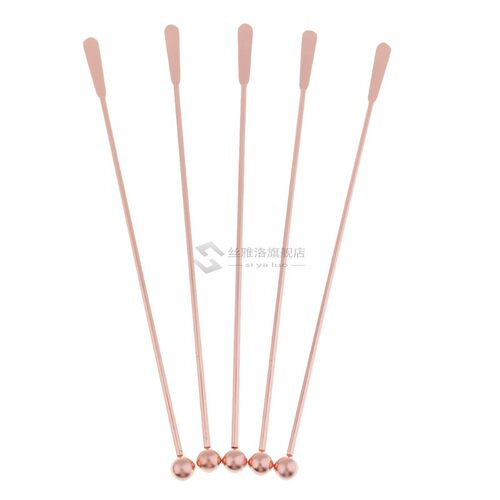 5Pcs 7.5inch 304Stainless Steel Bar Stirrer Cocktail Swizzle