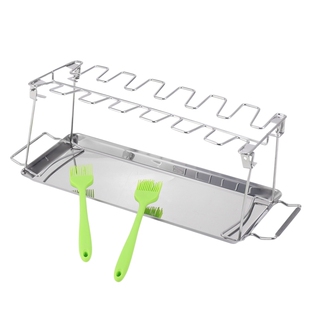Hot Chicken Leg Wing BBQ Grill Rack,Stainless Steel Roaster