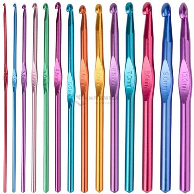 MISIE15 Sizes Aluminum Oxide Knitting Needles Crochet Hook S