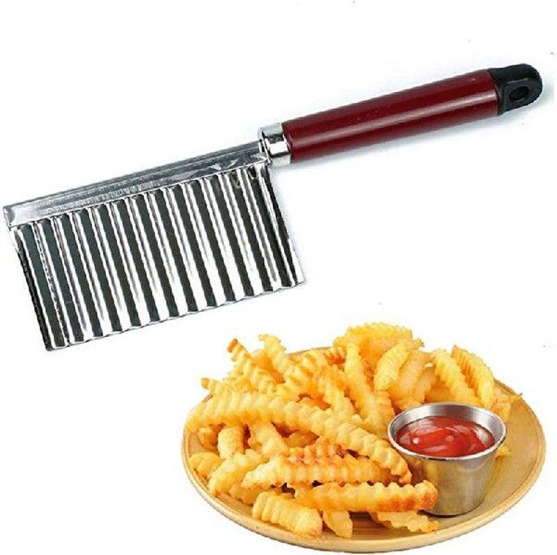 potato wavy edged knife stainless steel kitchen gadget