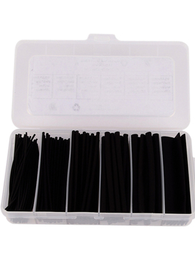 170Pcs 6Size Black Cable Sleeve Heat Shrink Tubing Wrap Wire