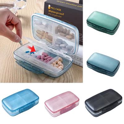Portable Pill Cases Travel Dispen Storage Container Large Ca