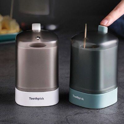 Automatic Pop-Up Toothpick Holder Premium Plastic Cotton