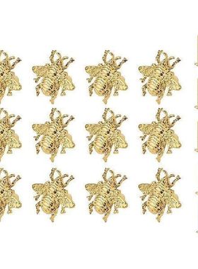 12PCS Bee Handles Brass Gold Knobs For Cabinets For Kitchen