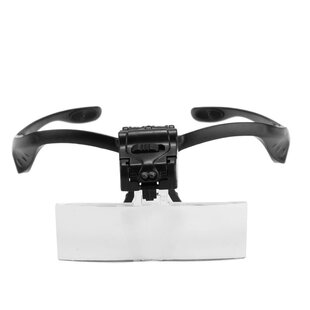 Loupes Glasses Magnifying Glass with 2 LEDs 5 Lens Magnifica