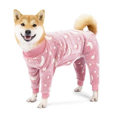 Warm Dog Clothes Soft Fleece Pet PajamasJumpsuit Winter Dog