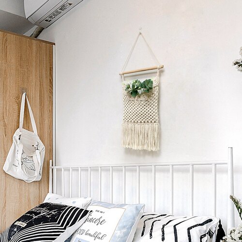 Hot Macrame Magazine Strong Holder Wall Hanging Bohemian