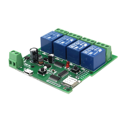 USB 5V Or DC 7V-32V DIY 4 Channel Jog Inching Self-locking W