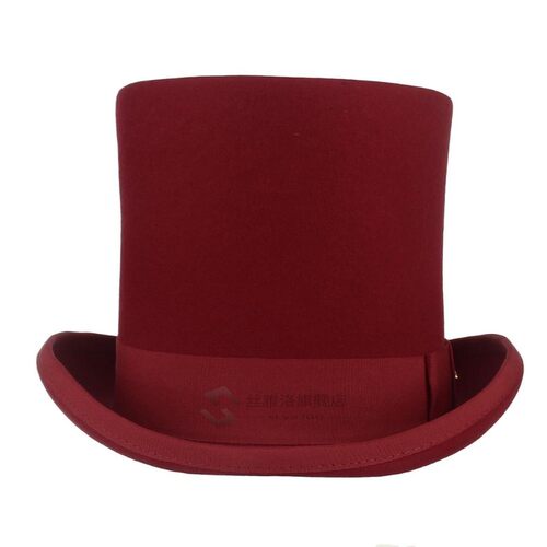 17cm 100% Wool Felt Beaver High Top Hat Topper Derby Cylinde