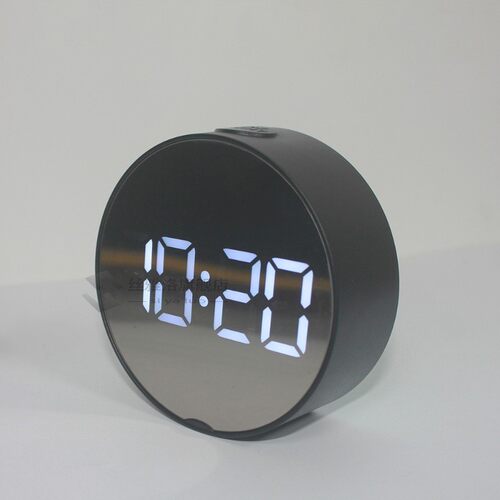 Digital Mirror Alarm Clock LED Electronic Table Desktop Cloc