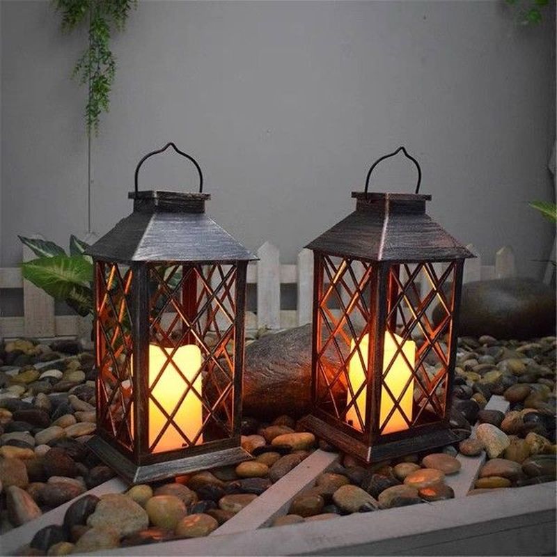 Solar Lamps Lantern Hanging Lanterns Waterproof LED