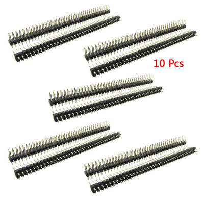 10 Pcs 2x40 Pin 2.54mm Pitch Double Row PCB Pin Headers