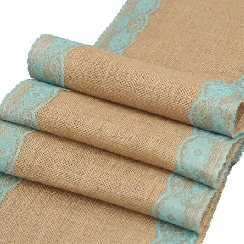 vintage natural burlap jute linen table runner christmas