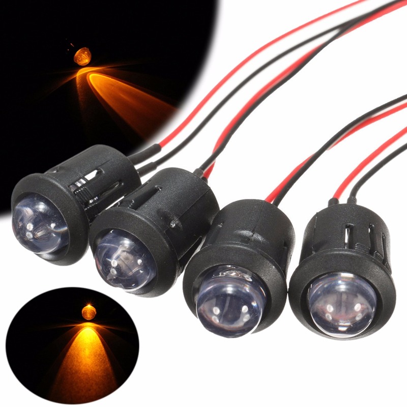 10pcs Ultra Bulb 12V 10mm Pre-Constant LED Bulbs with 200mm